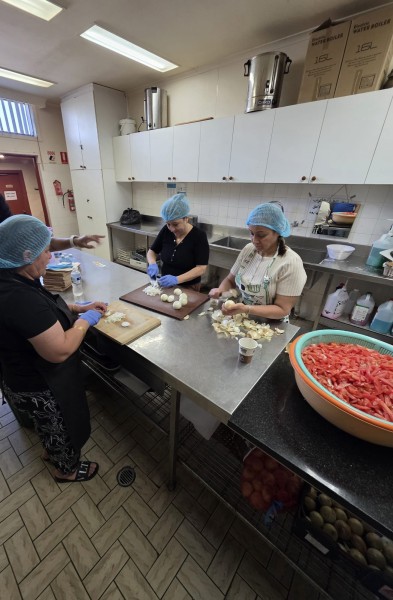 Service Committee preparing Falafel